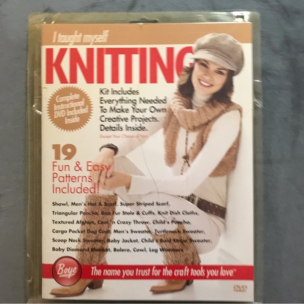 I taught myself knitting kit with DVD